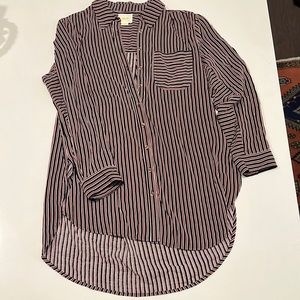 Anthropologie Red & Navy Tunic